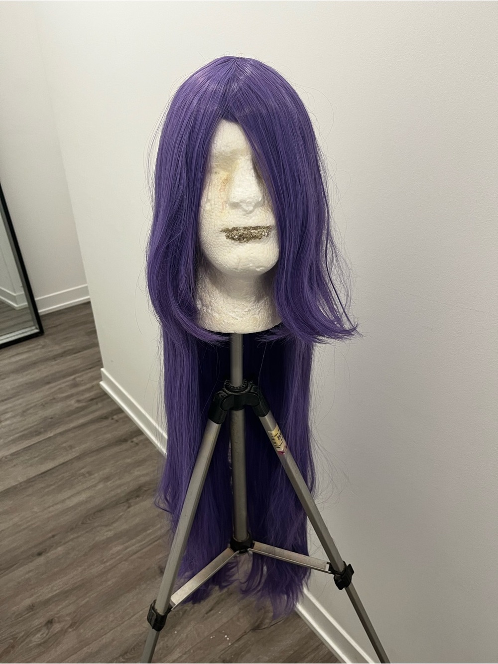 Purple Long Straight Women's Synthetic Wig - Vibrant Purple